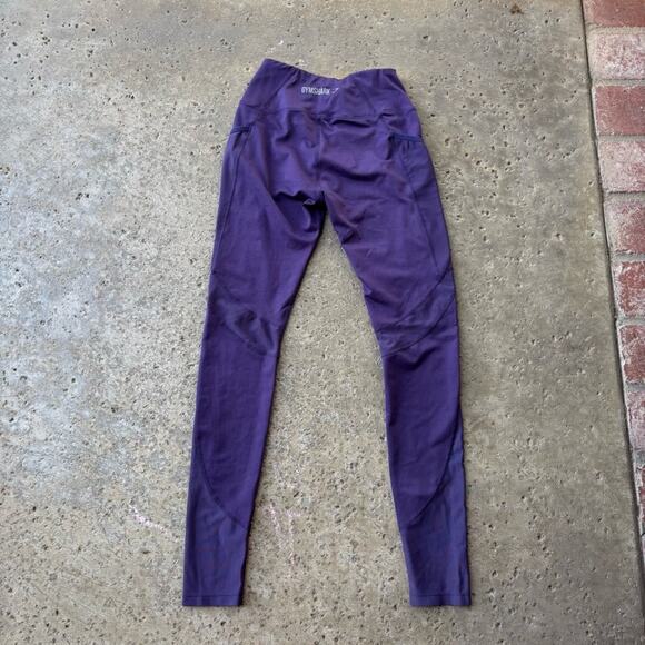Gymshark Leggings Purple Mesh Panels Small - Picture 3 of 4